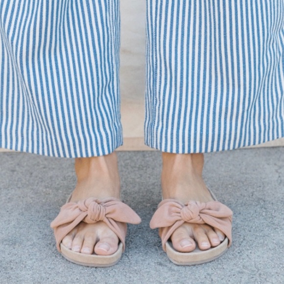 Loeffler Randal Slides. Blush suede. Worn once. - Picture 3 of 3